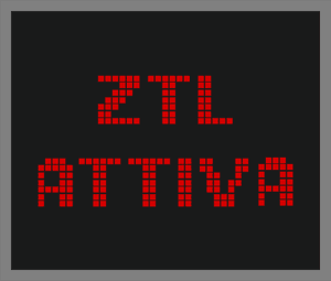 Digital ZTL panel - active (red)
